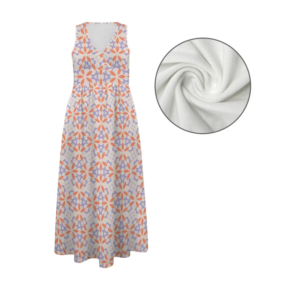 Women's Sleeveless V-Neck Maxi Dress — photo 4