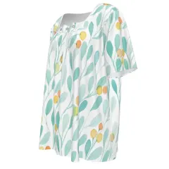 Women's Square Neck Short Sleeve Shirt With Three Buttons thumbnail 5