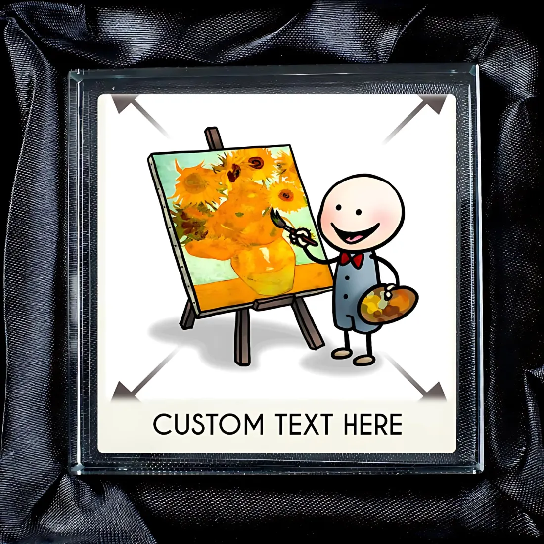 Personalised Photo Upload Crystal Token, Custom Glass Block Keepsake, Photo Gift For Nanna UK — photo 2