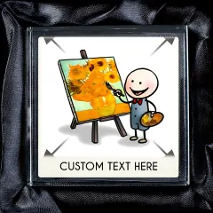 Personalised Photo Upload Crystal Token, Custom Glass Block Keepsake, Photo Gift For Nanna UK thumbnail 2