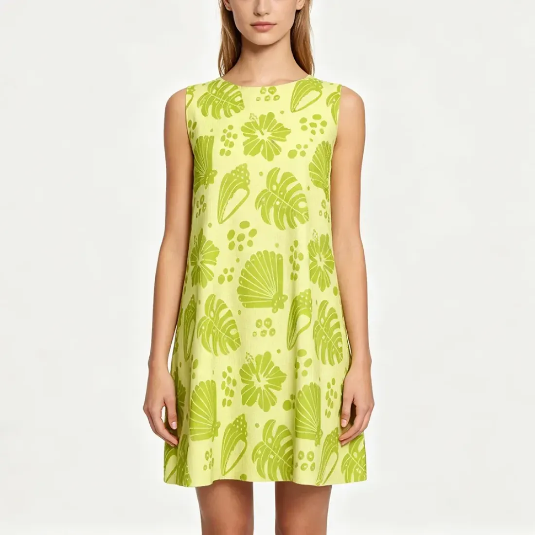 Women's Sleeveless Crew-Neck Dress