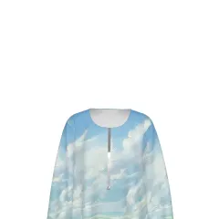 Women's Half Zip Long Sleeve Sweatshirt thumbnail 6