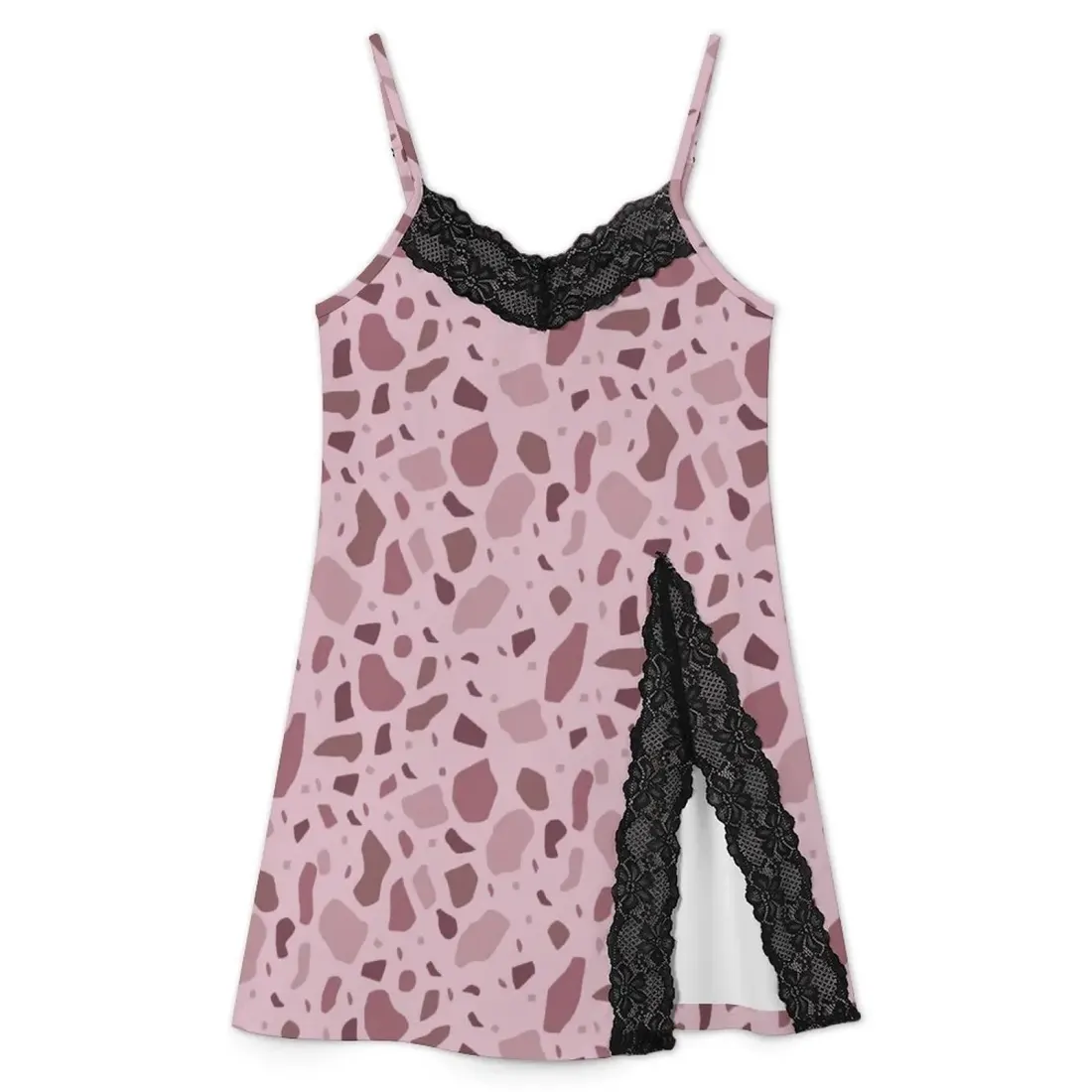 Women's Lace Slit Cami Pajama Dress — photo 3