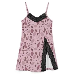 Women's Lace Slit Cami Pajama Dress thumbnail 3