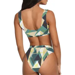 Custom Women's High Waist Bikini Set ( Model S07) thumbnail 3