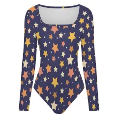 Women's Square Neck Long Sleeve Bodysuit thumbnail 6