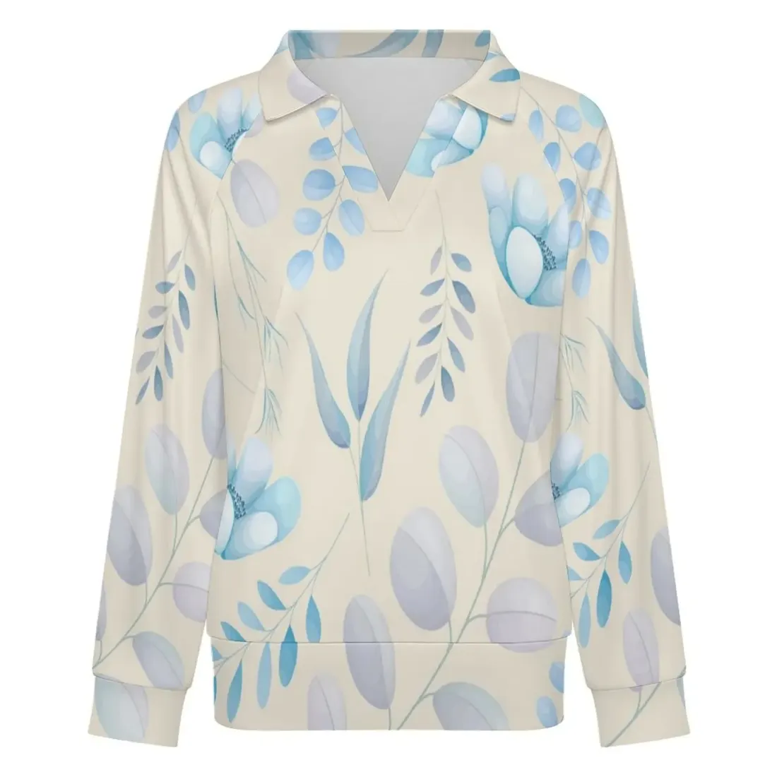 Women's Casual Long Sleeve V-Neck Sweatshirt — photo 4