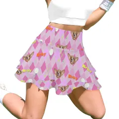 Double-Layer Ruffle Sports Skirt thumbnail 1