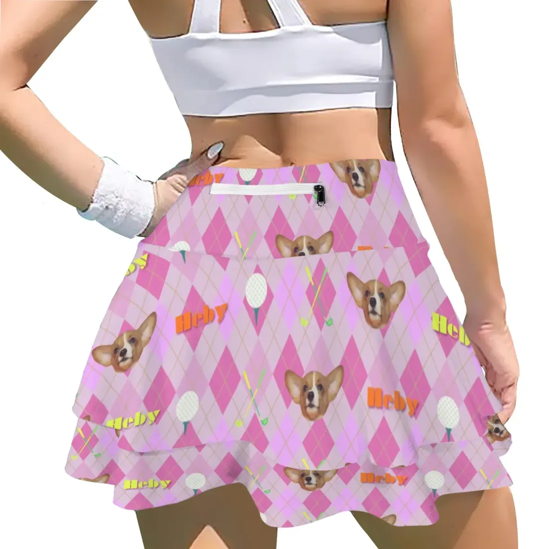 Double-Layer Ruffle Sports Skirt — photo 2