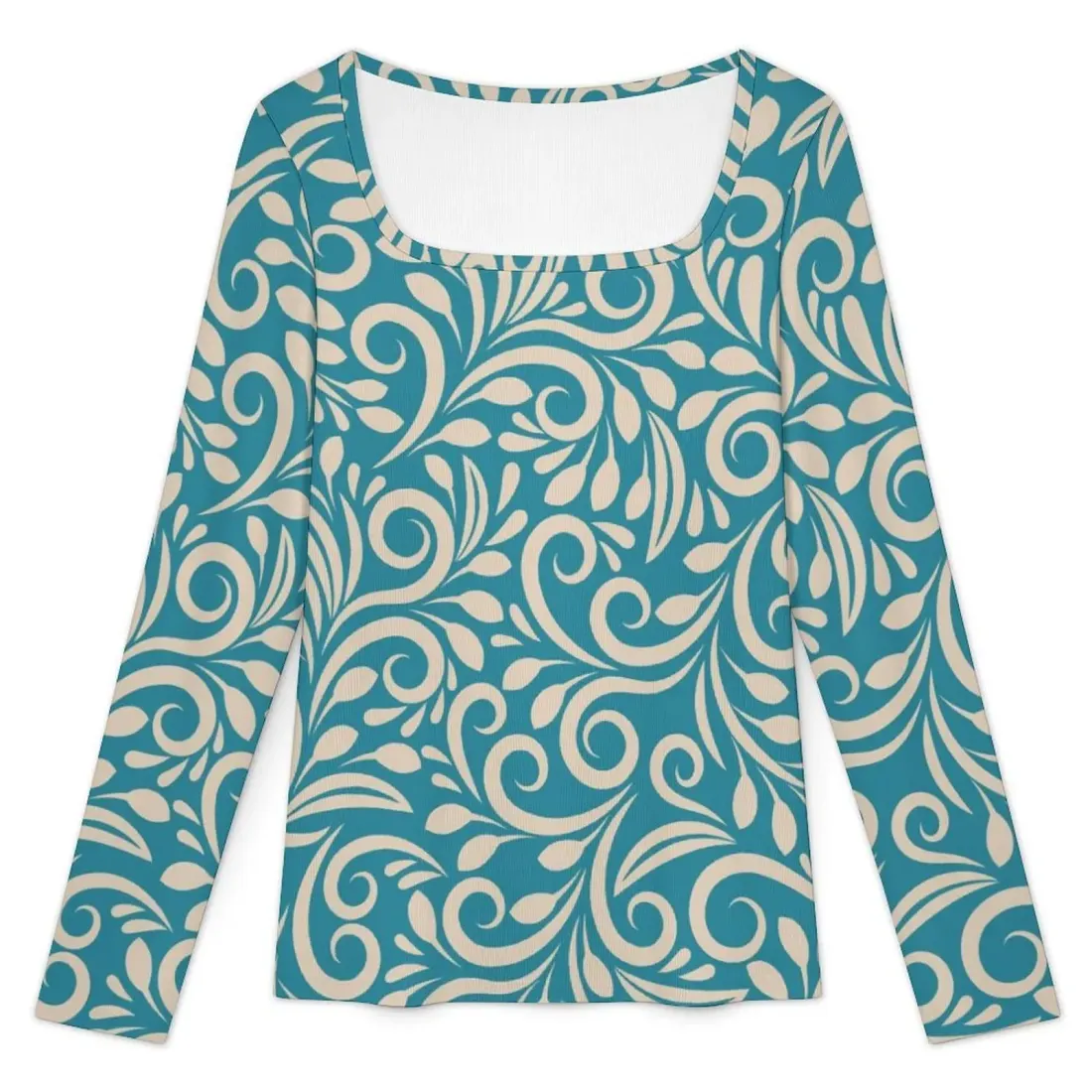 Women's Square Neck Long Sleeve Shirt — photo 3