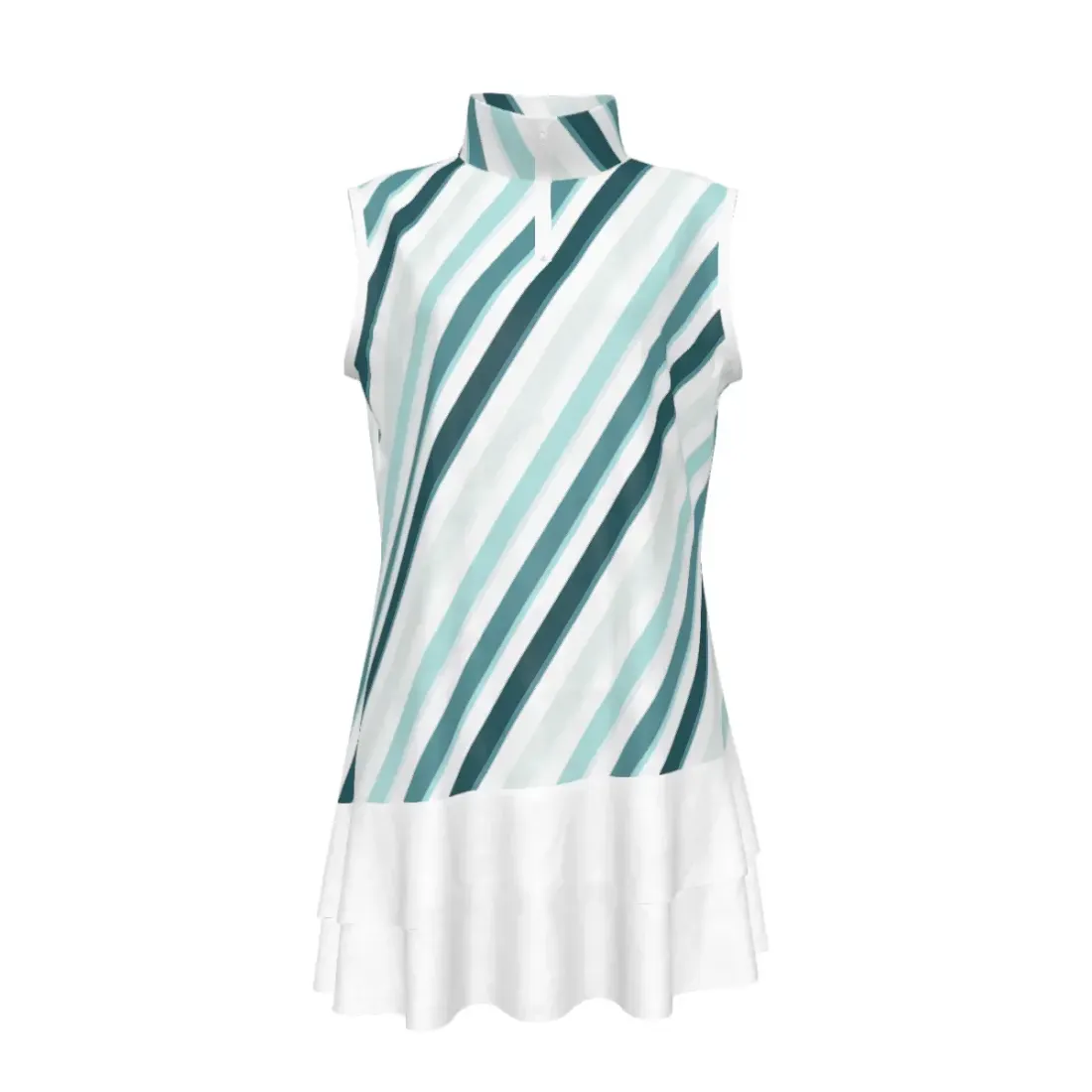 Women's Sleeveless Quarter Zip Ruffle Sports Dress — photo 2