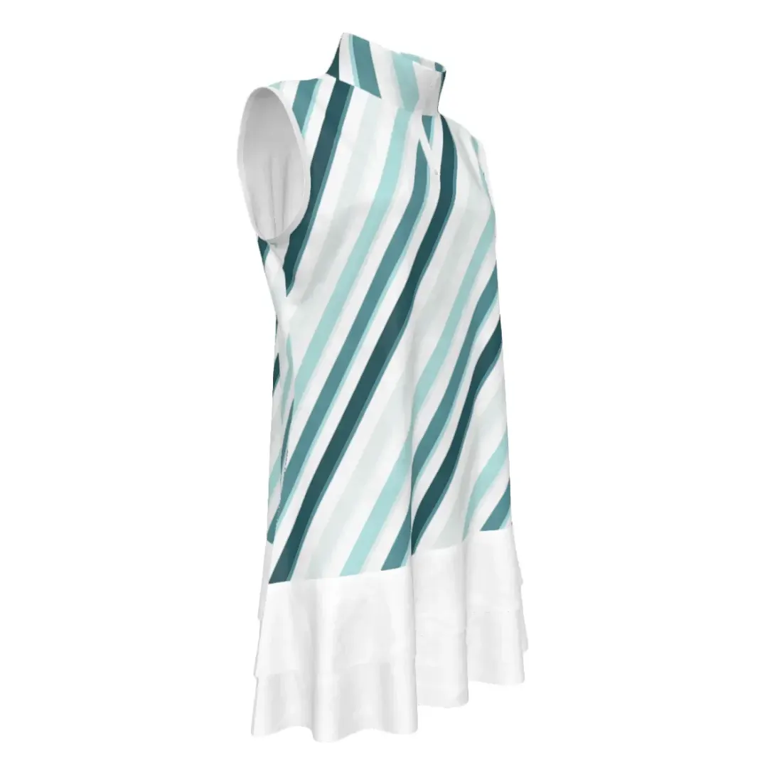 Women's Sleeveless Quarter Zip Ruffle Sports Dress — photo 4