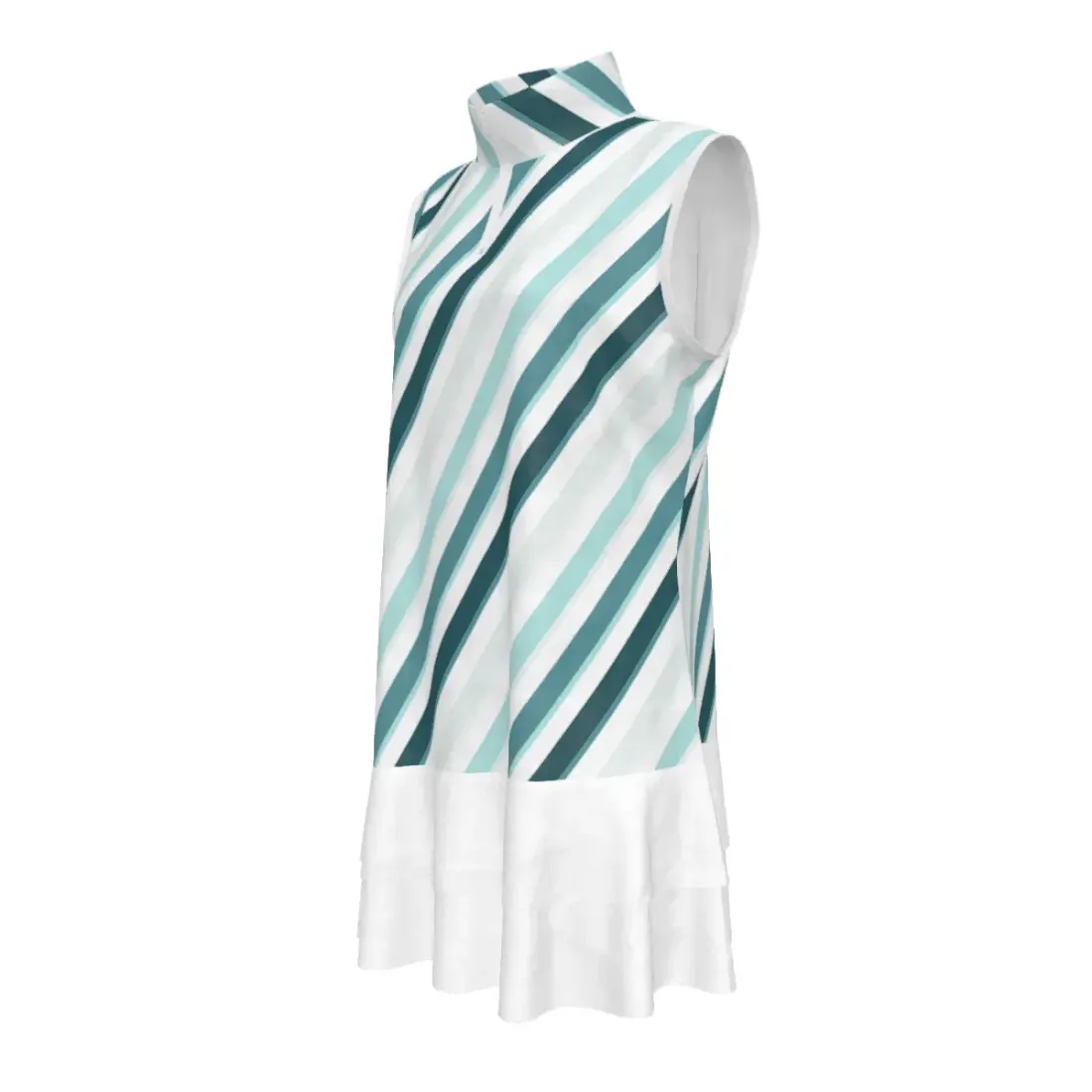 Women's Sleeveless Quarter Zip Ruffle Sports Dress — photo 5