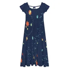 Women's Ruffle Sleeve Back Tie Dress thumbnail 5