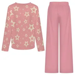 Women's V-Neck Long Sleeve Pajama Set with Pockets thumbnail 6