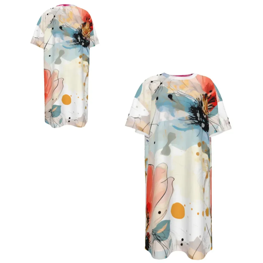 Women's All-Over Print T-Shirt Dress — photo 6