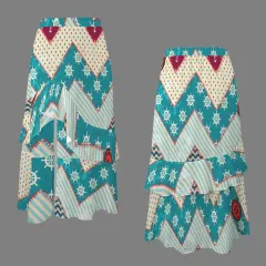 Women's High Waist Slit Ruffle Maxi Skirt thumbnail 4