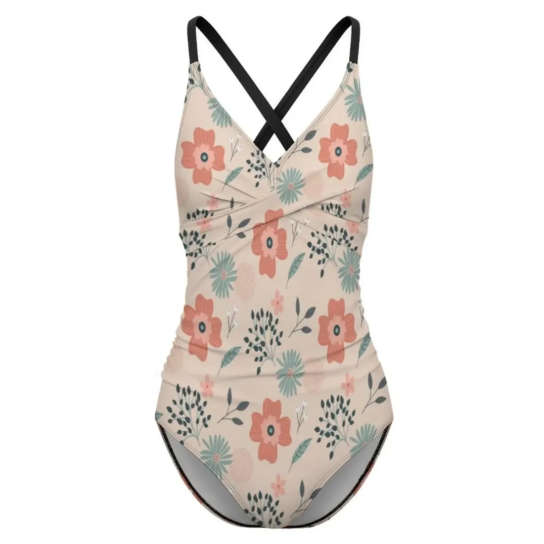 Women's Front Cross Tie Backless One Piece Swimsuit — photo 4