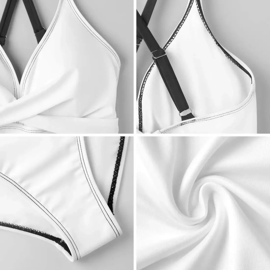 Women's Front Cross Tie Backless One Piece Swimsuit — photo 6