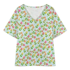 Women's V-Neck Cold Shoulder Flutter Sleeve Blouse thumbnail 3