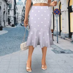Women's High Waist Mermaid Hem Skirt thumbnail 1