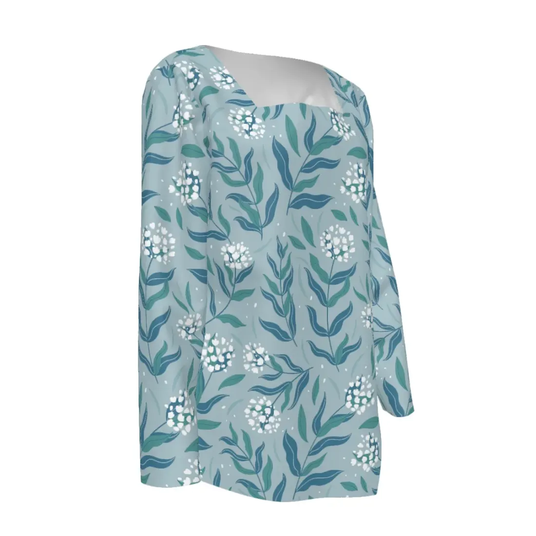 Women's Square Neck Top With Split Hem — photo 4