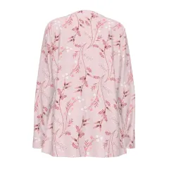 Women's Split Neck Button-Down Long Sleeve Top thumbnail 3