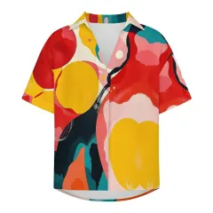 Women's V-neck Short Sleeve Blouse with Chest Pocket thumbnail 4