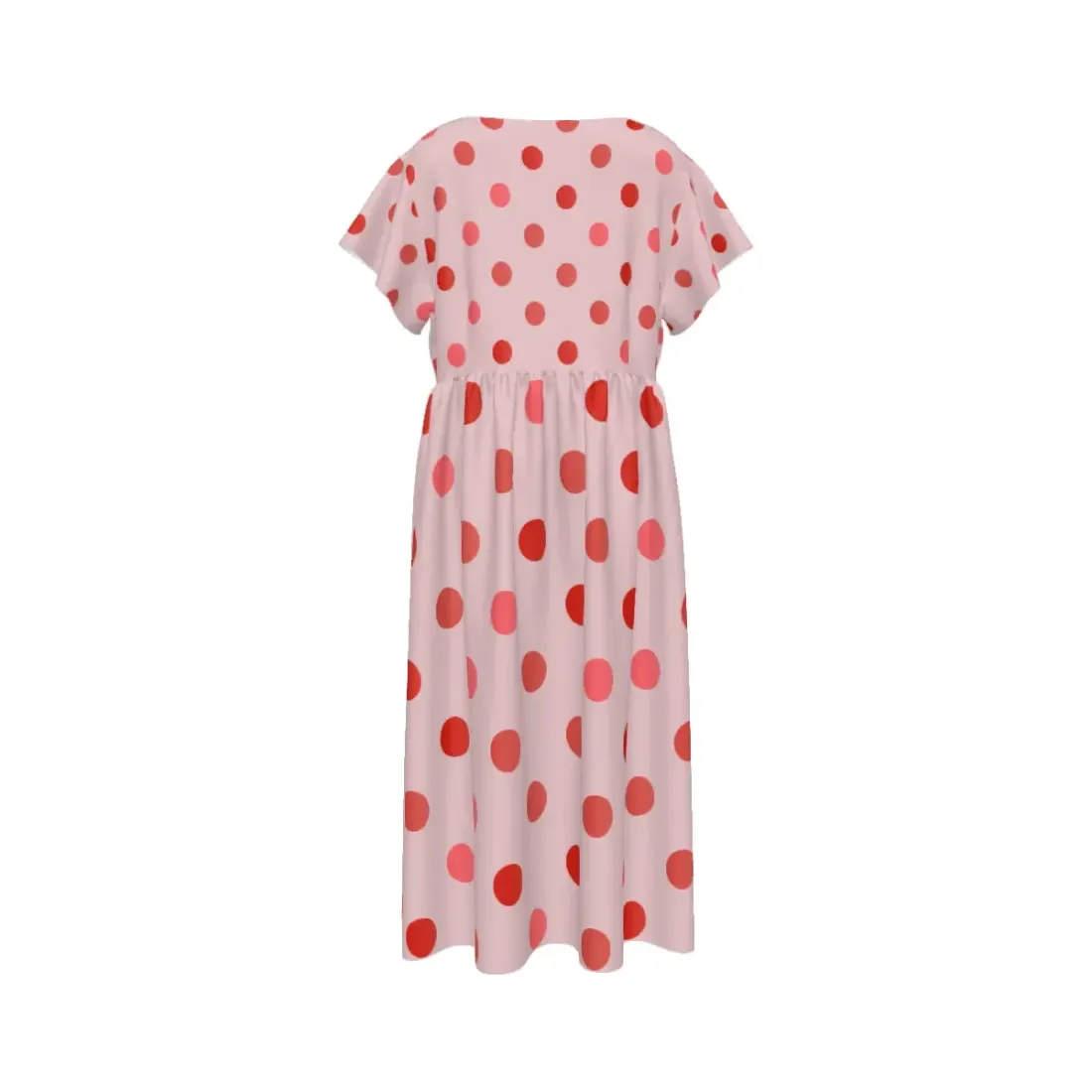 Women's Chiffon V-neck Short-Sleeved Loose Dress — photo 3