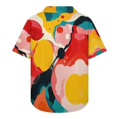 Women's V-neck Short Sleeve Blouse with Chest Pocket thumbnail 5