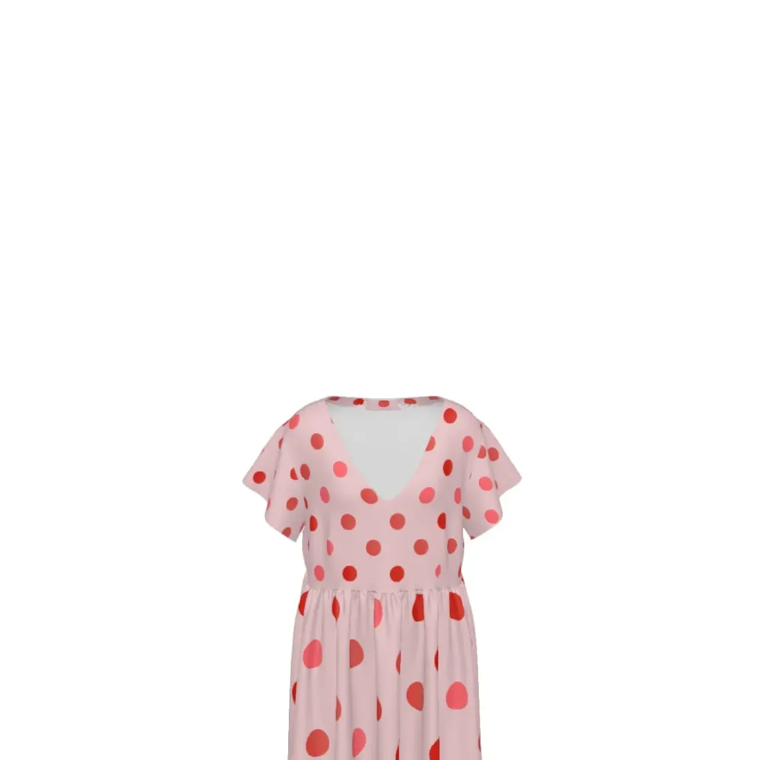 Women's Chiffon V-neck Short-Sleeved Loose Dress — photo 6