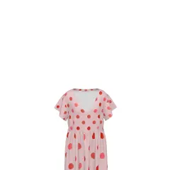 Women's Chiffon V-neck Short-Sleeved Loose Dress thumbnail 6