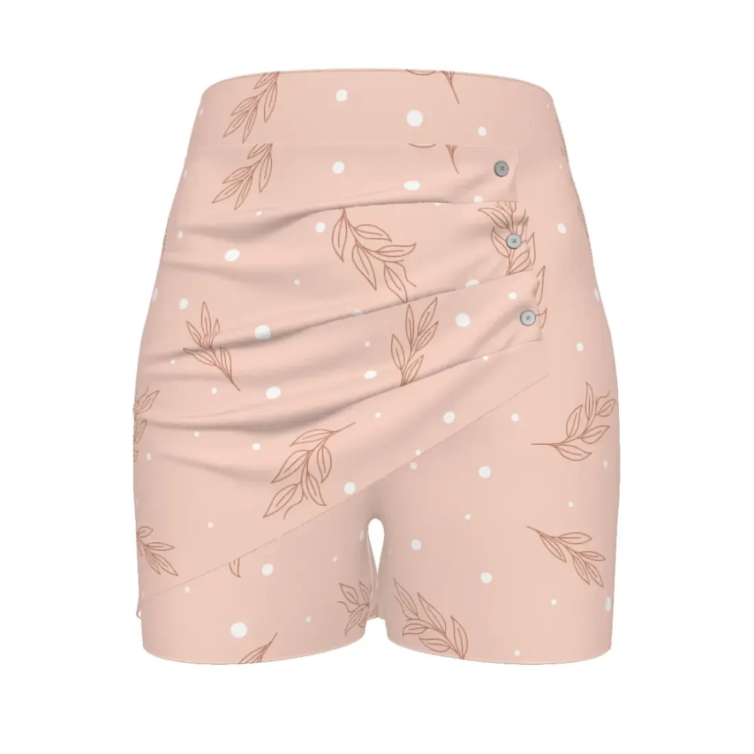 Women's High Waist Pleated Button Skort — photo 2