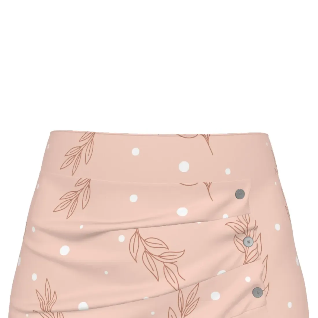 Women's High Waist Pleated Button Skort — photo 6