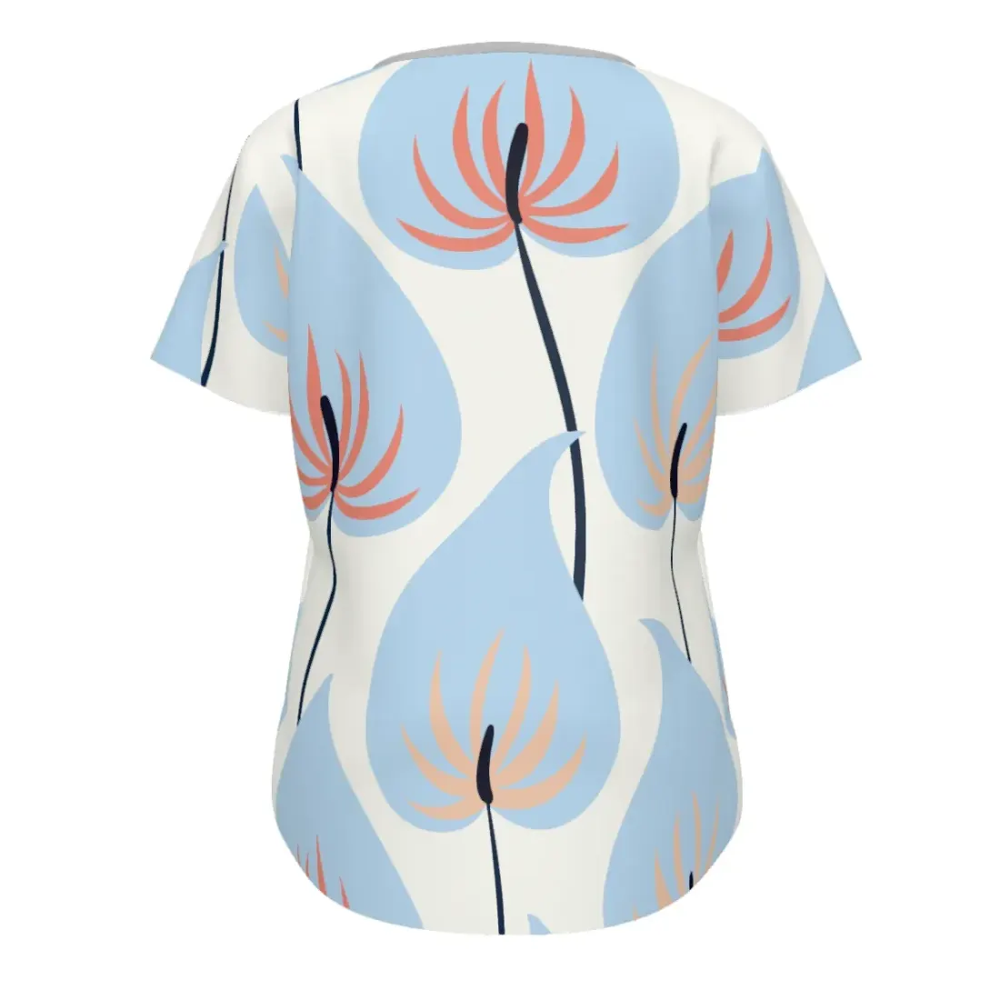 Women's Layered Front Shirt with Decorative Button — photo 3