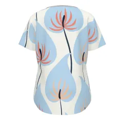 Women's Layered Front Shirt with Decorative Button thumbnail 3
