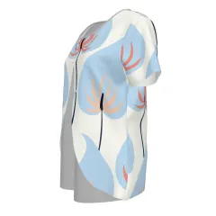 Women's Layered Front Shirt with Decorative Button thumbnail 5