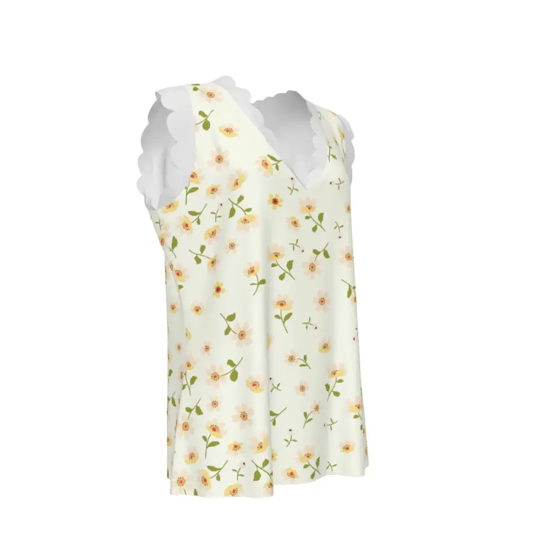 Women's Lace Trim V-Neck Tank Top — photo 4