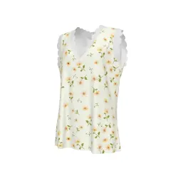 Women's Lace Trim V-Neck Tank Top thumbnail 5