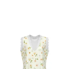 Women's Lace Trim V-Neck Tank Top thumbnail 6