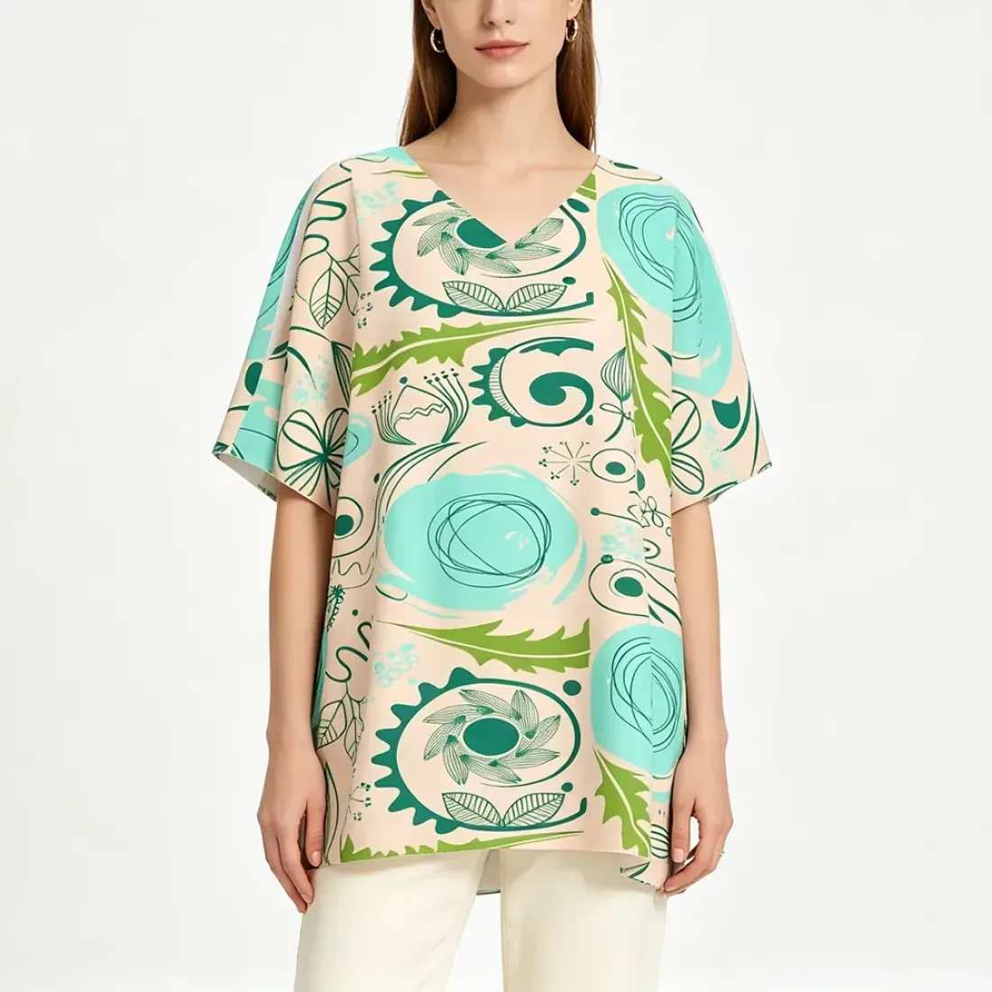 Women's Sexy Cold Shoulder V-Neck Shirt