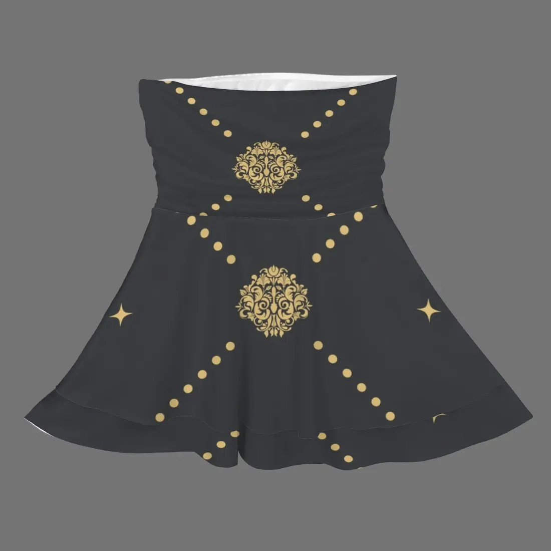 Strapless Tube Ruffle Tiered Mini Dress — photo 5