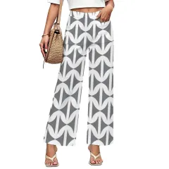 Women's Straight Wide-Leg Pants with Pockets thumbnail 2