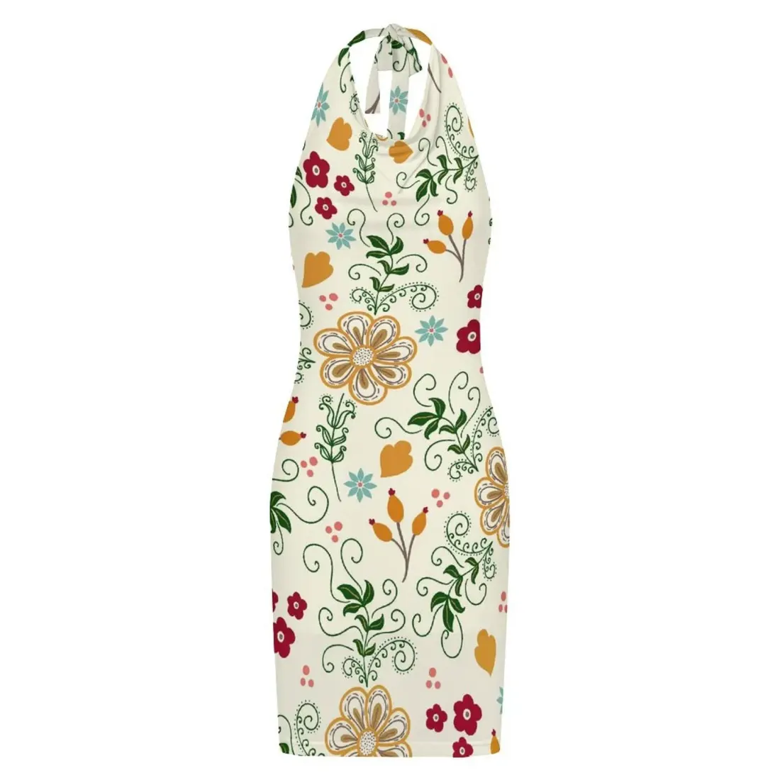 Halter Neck Sheer Cover-Up Dress — photo 4