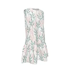 Women's Sleeveless Dress with Ruched Hem and Zipper thumbnail 4