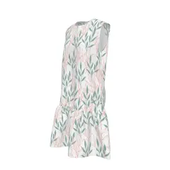 Women's Sleeveless Dress with Ruched Hem and Zipper thumbnail 5