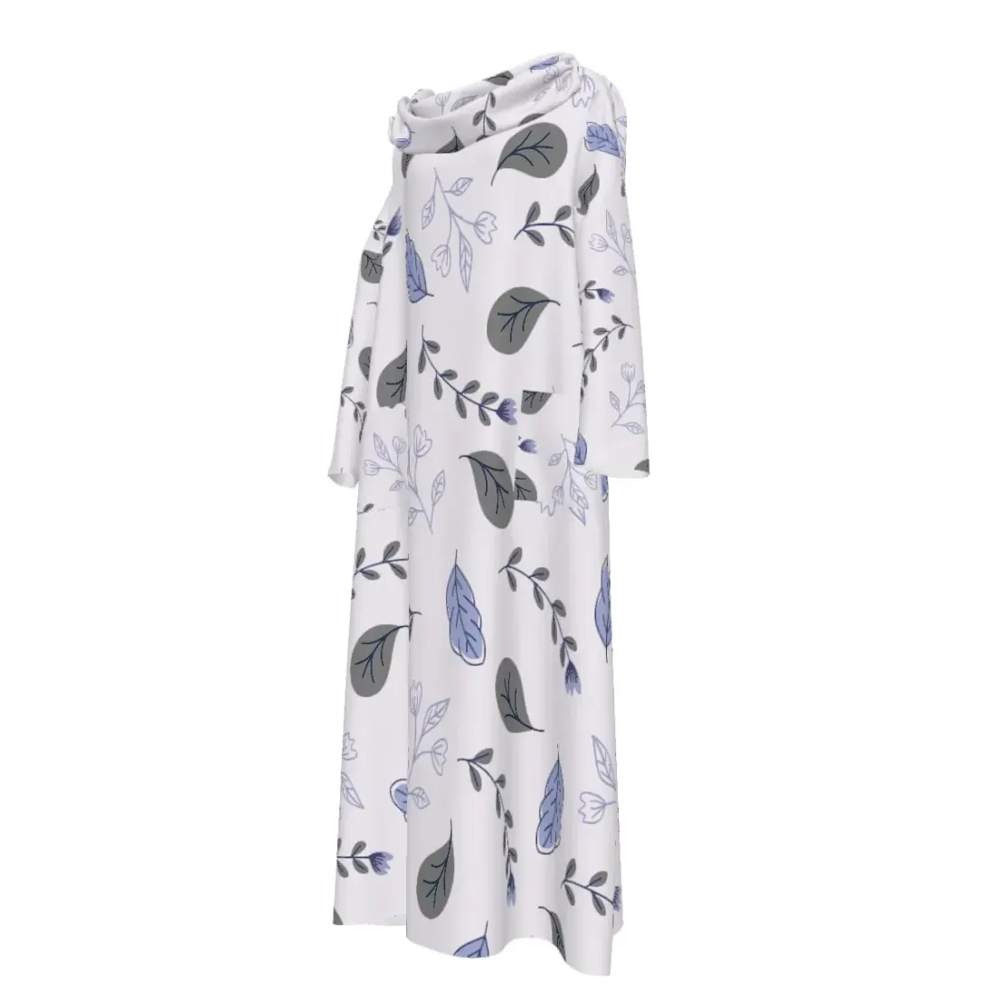 Women's Casual Cowl Neck Long Sleeve Dress With Pockets — photo 5