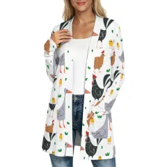 Women's Long Sleeve Cardigan With Pockets thumbnail 2