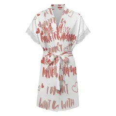 Short Sleeve Lace Robe thumbnail 3
