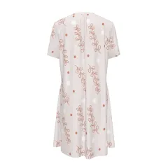Women's Crew Neck Ruched Bubble Sleeve Dress thumbnail 3